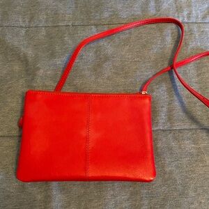 Red Leather Crossbody Bag by ili